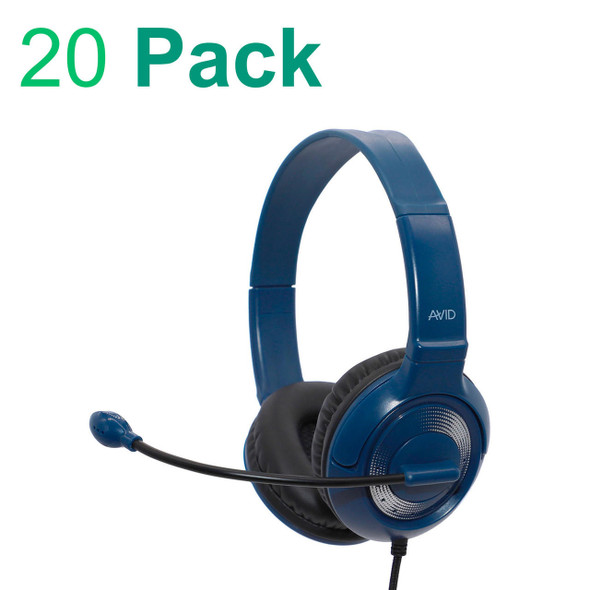  AVID Products AE-55 Headset, Blue, Case 20 