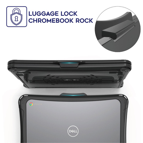  IBENZER Hexpact SecureLock Case for Chromebook 11'' Dell 3110/3100 2in1 - Black 