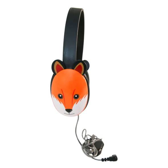 Califone Listening First 2810-BE Over-Ear Stereo Headphones, Inline Volume Control, 3.5mm Plug, Fox