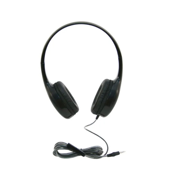 Califone KH-08T BK On-Ear Headset with In-line Microphone, 3.5mm, Black