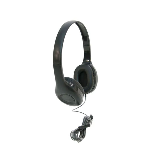 Califone KH-08T BK On-Ear Headset with In-line Microphone, 3.5mm, Black