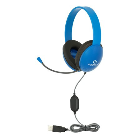 Egghead Kids Heavy Duty USB Headset - Blue