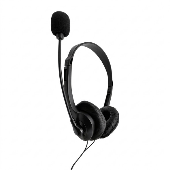 Soundnetic Stereo USB-C Budget Headset with Boom Mic - Vinyl Earpads