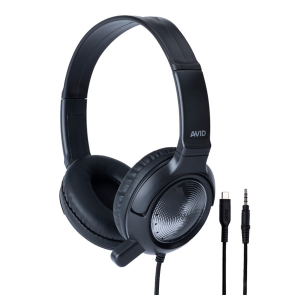 AVID AE-56 Headphones / Headset w Mic | White