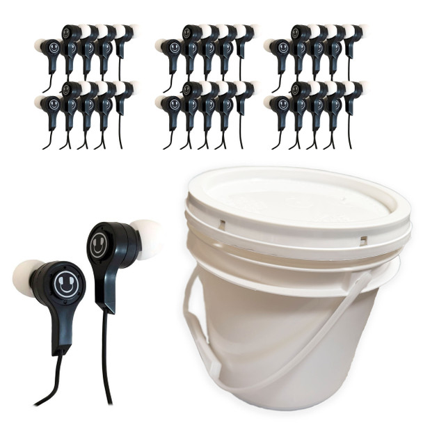 Misc./Bulk/Generic Bucket of Earbuds - 100 pcs. Smiley Stereo Earbuds