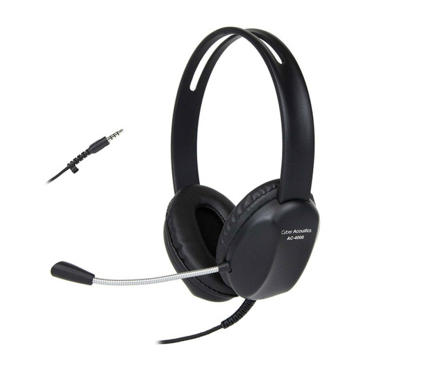  Cyber Acoustics AC-4000 Stereo Headset with Single Plug 