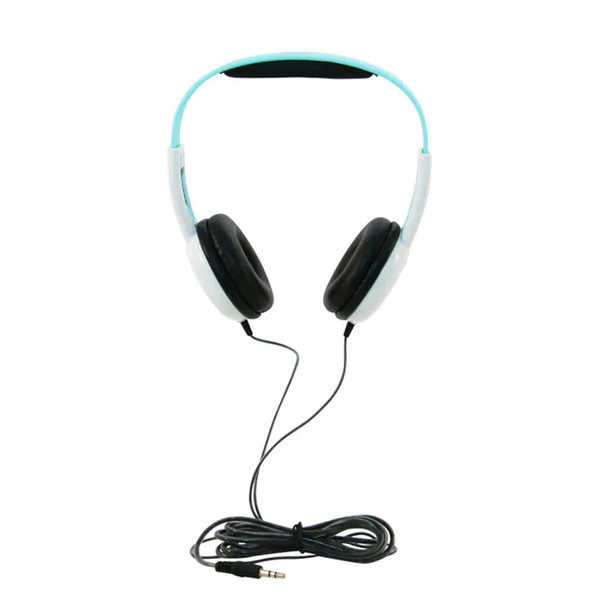 Califone KH-12 WH Pre-K On-Ear Headphones, 3.5mm, Light Blue/White