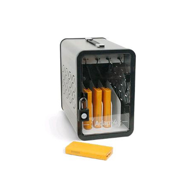 JAR Systems Adapt4 Charging Station USB-C Active Charge with 4 65W Power Banks (School Bus Yellow)