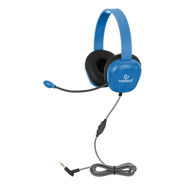 Egghead Kids Premium Heavy Duty Headset with 3.5 mm Plug - Blue