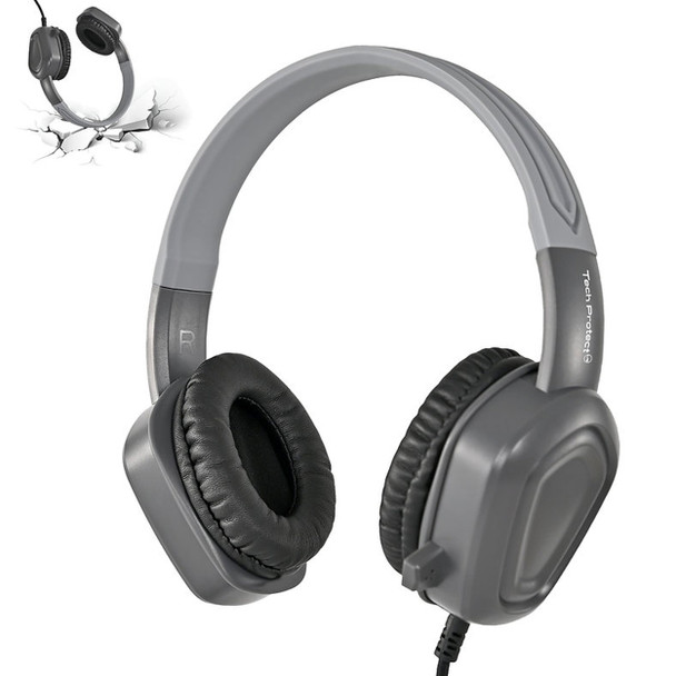 TechProtectus USB Noise Cancelling rugged headphone-with an Inline Mic