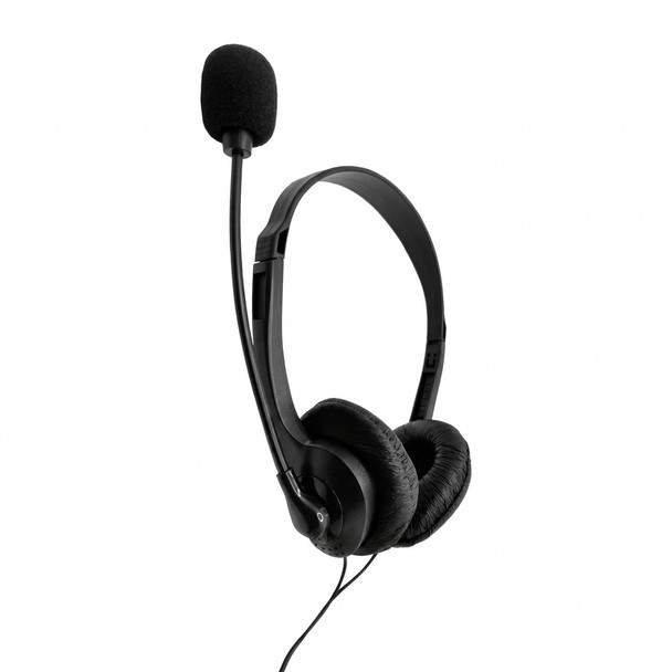 Soundnetic Stereo USB-C Budget Headset with Boom Mic - Vinyl Earpads