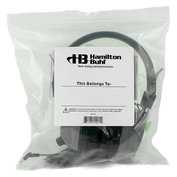 HamiltonBuhl SC-7V SchoolMate Deluxe Over-Ear Headphones with 3.5