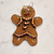 Fused art glass gingerbread girl Christmas tree ornament