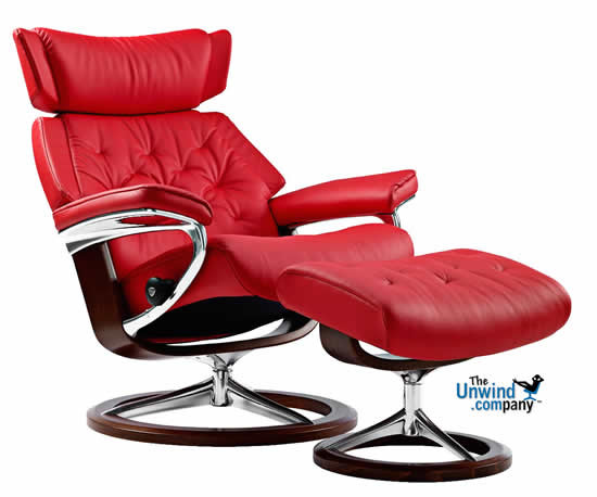 Stressless Skyline Recliner and Ottoman by Ekornes Ships Fast in North