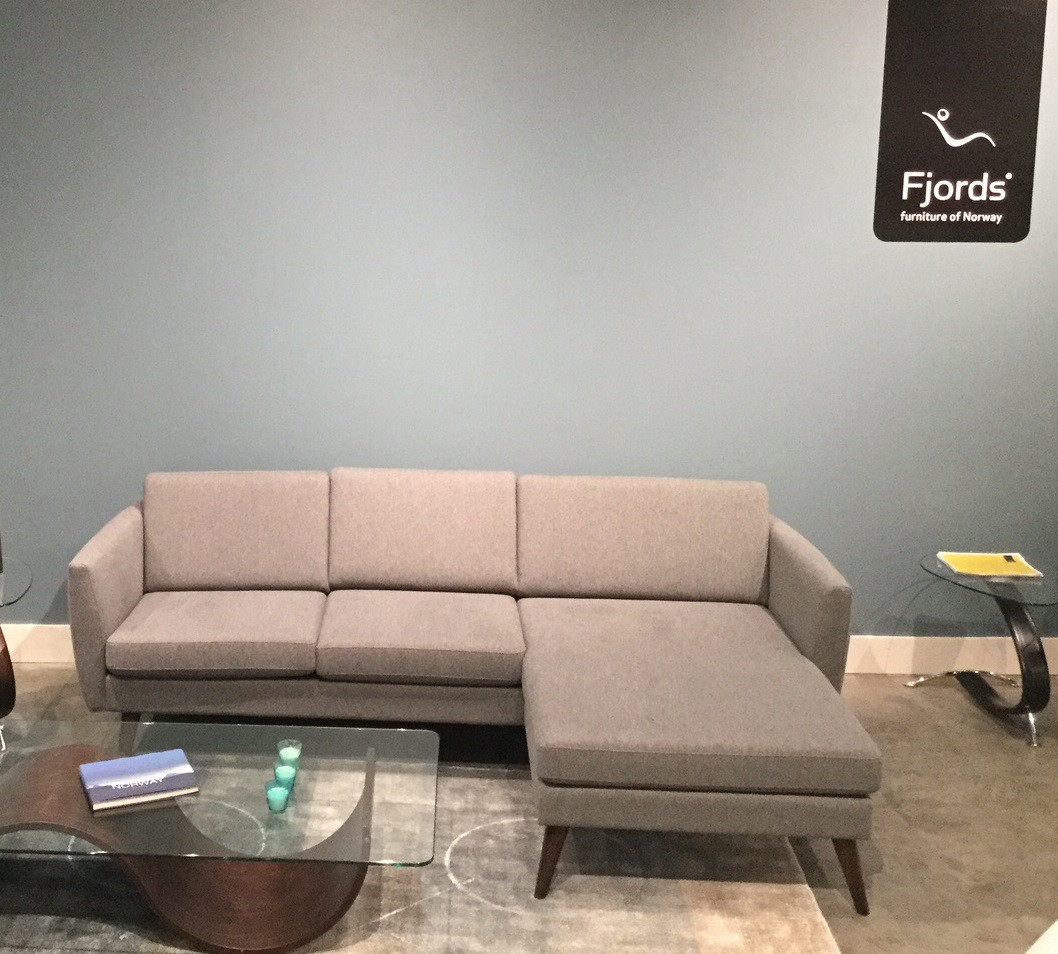 Fjords Nordic Sofa Sectional with Chaise by Hjellegjerde