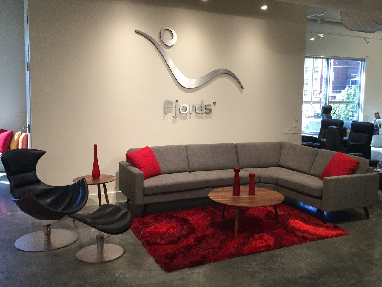 Fjords Nordic Sofa Sectional with Chaise by Hjellegjerde