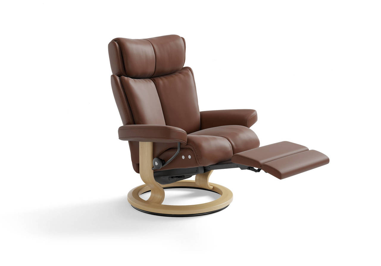 Stressless Capri Power LegComfort Classic Wood Base Recliner Chair