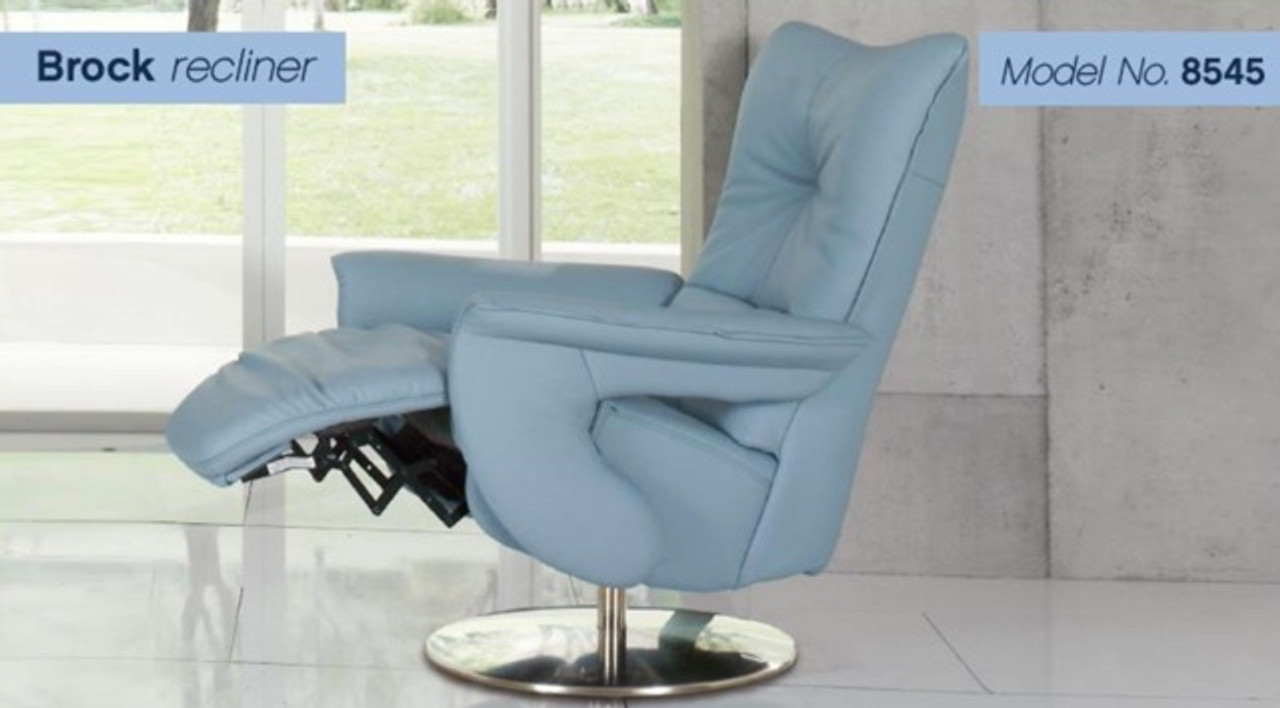 Brock Power Recliner with Integrated Footstool Himolla Unwind Furniture Co.