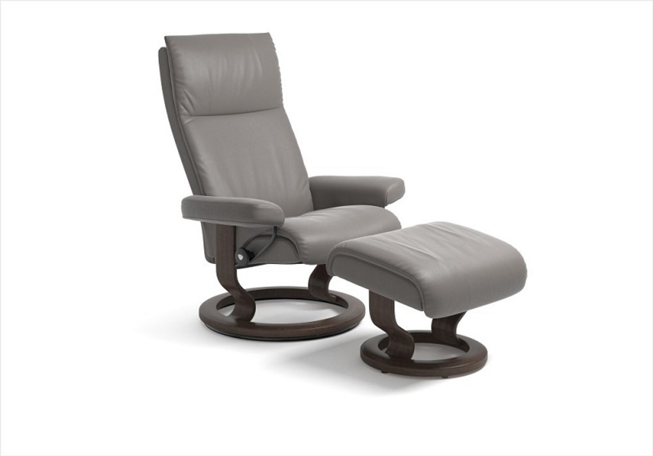 Stressless Aura Large Recliner Stress Ottoman with Shipping Unwind - by Free Furniture Ekornes