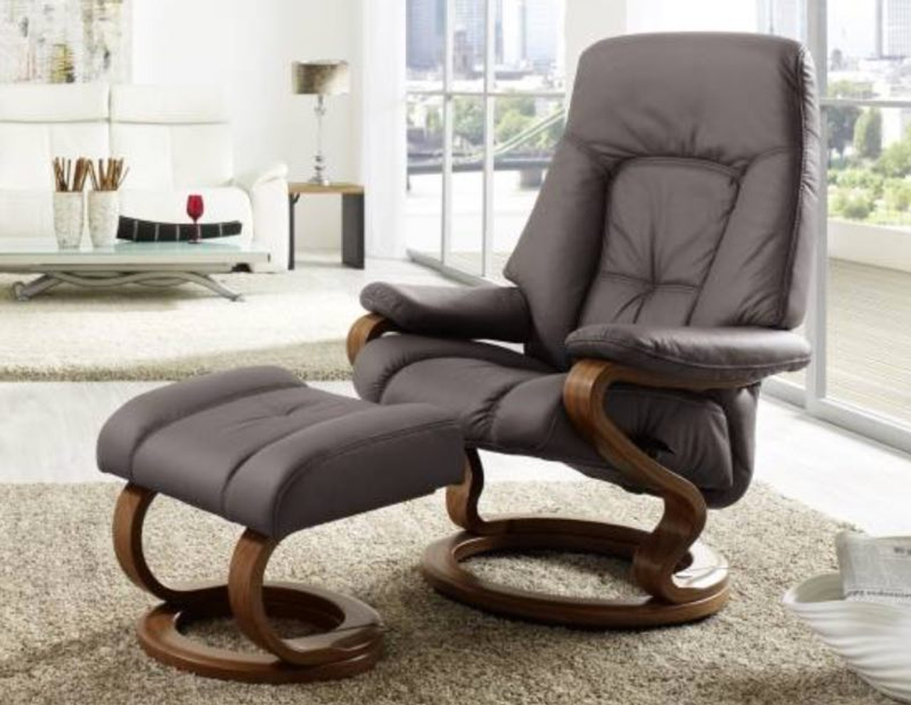 Himolla Tanat Recliner With Ottoman Free Shipping Unwind Com