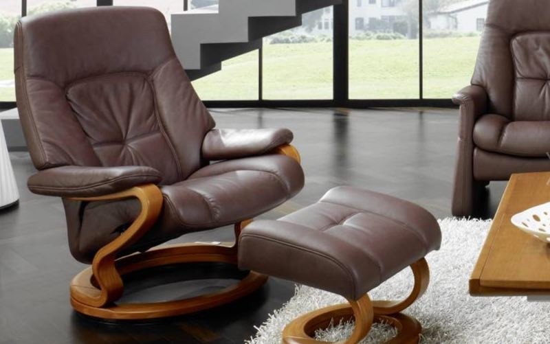 Himolla Tanat Recliner with Ottoman Stress Free Shipping Unwind