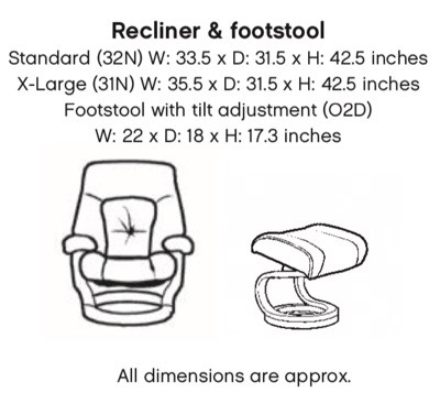 Himolla Tanat Recliner with Ottoman Stress Free Shipping Unwind