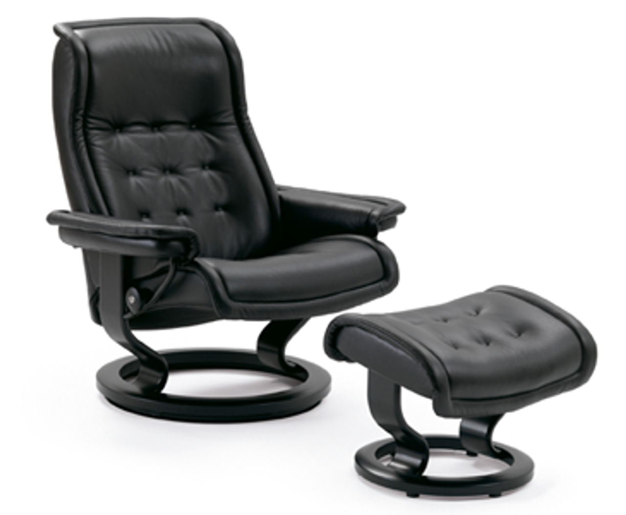 Prince Swivel Leather Recliner with ottoman