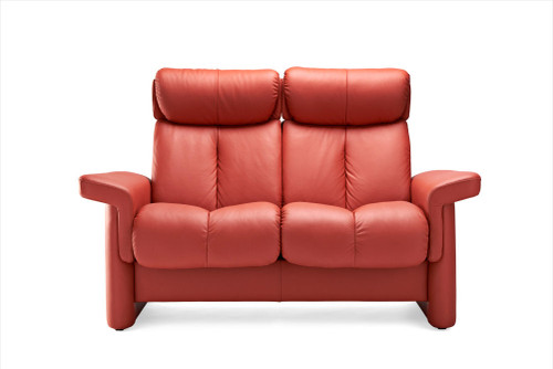 Henna Paloma Leather- Stressless Legend High Back Loveseat