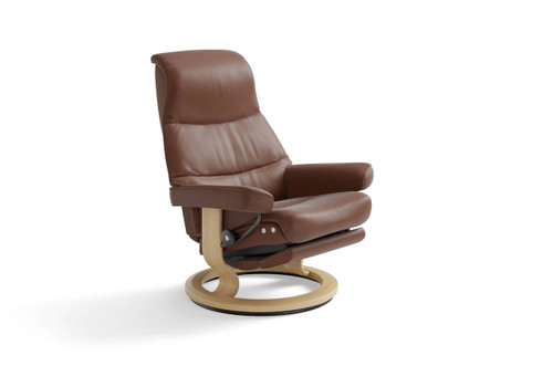Stressless View Recliner and Ottoman by Ekornes- Ships Fast Nationwide