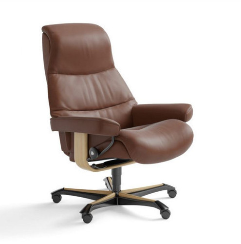 Stressless View Office- an Ekornes Favorite Chair: Shown in Copper Paloma Leather