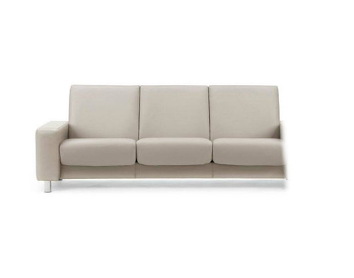 Ekornes Stressless Pause- 3 Seat Low Back Sectional Unit- Left Arm Facing