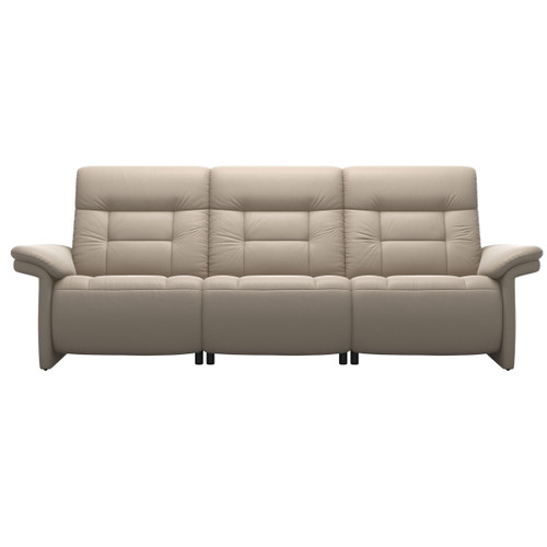 The Stressless Mary Stationary sofa in Mushroom Paloma leather. 
