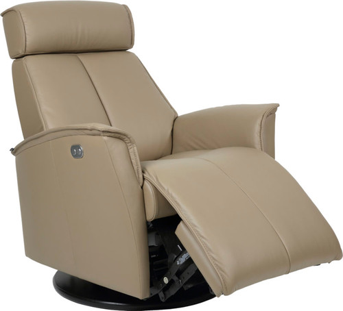Please note that the Fjords Venice Large Manual Swing Relaxer does not have buttons, but instead has a pull tab that releases to recline the back and push out the ottoman.  Please note that the Fjords Venice Large Manual Swing Relaxer does not have buttons, but instead has a pull tab that releases to recline the back and push out the ottoman.