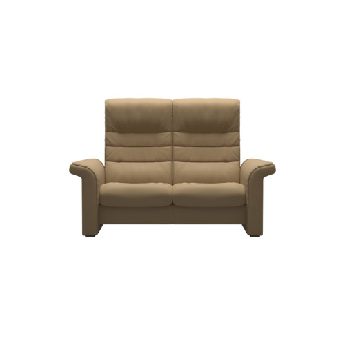 The Stressless Sapphire Loveseat High-Back in Sand Paloma. 