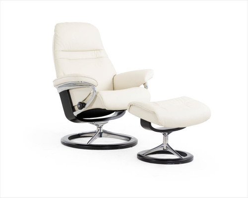 Stressless Sunrise Signature Series Recliner and Ottoman Stressless Sunrise Signature Series Recliner and Ottoman