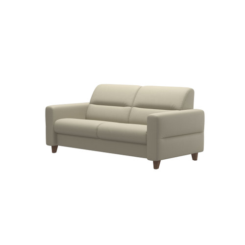 Stressless Fiona 2.5 Seat sofa in Light Grey Paloma leather.  Stressless Fiona 2.5 Seat sofa in Light Grey Paloma leather.