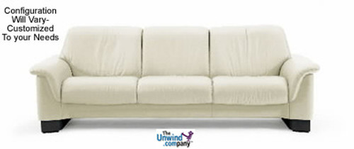 Ekornes Stressless Paradise Large- Low-Back Sofa- 3 Seat, Right Arm Facing