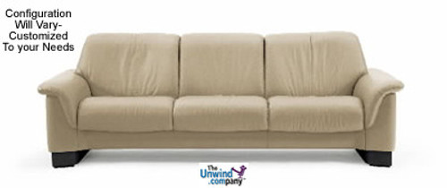 Ekornes Stressless Paradise Sofa- Medium Low-Back 3 Seat, Right Arm Facing