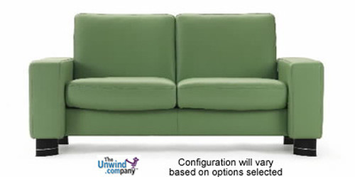 Ekornes Stressless Space Medium Low-Back Loveseat - Batick Special Ekornes Stressless Space Medium Low-Back Loveseat - Batick Special