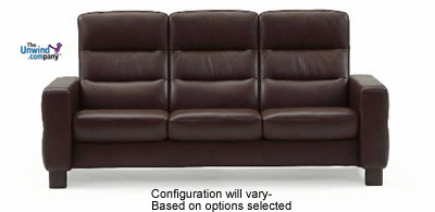 Ekornes Stressless Wave High-Back Sofa - 1 Seat - No Arms
