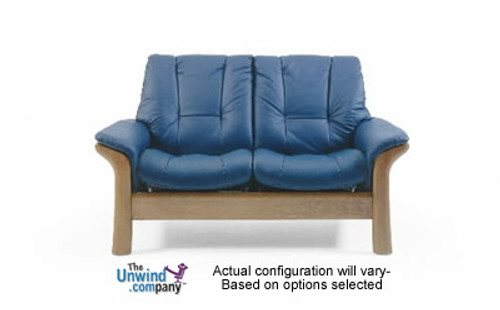 Ekornes Stressless Windsor Low-Back Loveseat - Batick Special Ekornes Stressless Windsor Low-Back Loveseat - Batick Special