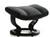 Black Paloma leather Eagle Recliner Footstool only. Black Paloma leather Eagle Recliner Footstool only.
