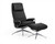 Black Paloma Leather shown on this Paris High Back Recliner with Ottoman. Black Paloma Leather shown on this Paris High Back Recliner with Ottoman.