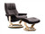 Brown Cori Leather shown on this Ekornes Stressless Crown Recliner and Ottoman. Brown Cori Leather shown on this Ekornes Stressless Crown Recliner and Ottoman.