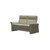 The Stressless Saga 2-Seat sofa in Light Grey Paloma leather.  The Stressless Saga 2-Seat sofa in Light Grey Paloma leather.