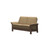 The Stressless Saga Lowback 2-Seat sofa with Wood in Sand Paloma leather.  The Stressless Saga Lowback 2-Seat sofa with Wood in Sand Paloma leather.