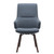 The front view of the Stressless Mint High-back dining room chair with arms and D200 wood legs.  The front view of the Stressless Mint High-back dining room chair with arms and D200 wood legs.