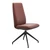The Stressless Laurel High Back dining room chair in Dark Henna Paloma leather with D350 Matte Black legs. 