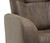 The arms of the Sorrento recliner are gently sloped towards the center of the recliner. 