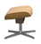 The Stressless Consul Ottoman with the Signature Cross Base in Honey Paloma leather with a Polished Aluminum Finish and Walnut Stained wood.  The Stressless Consul Ottoman with the Signature Cross Base in Honey Paloma leather with a Polished Aluminum Finish and Walnut Stained wood.